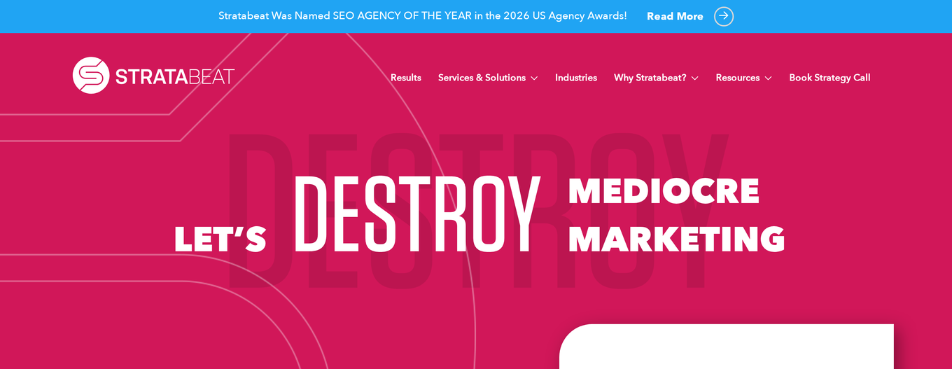 Homepage of Stratabeat