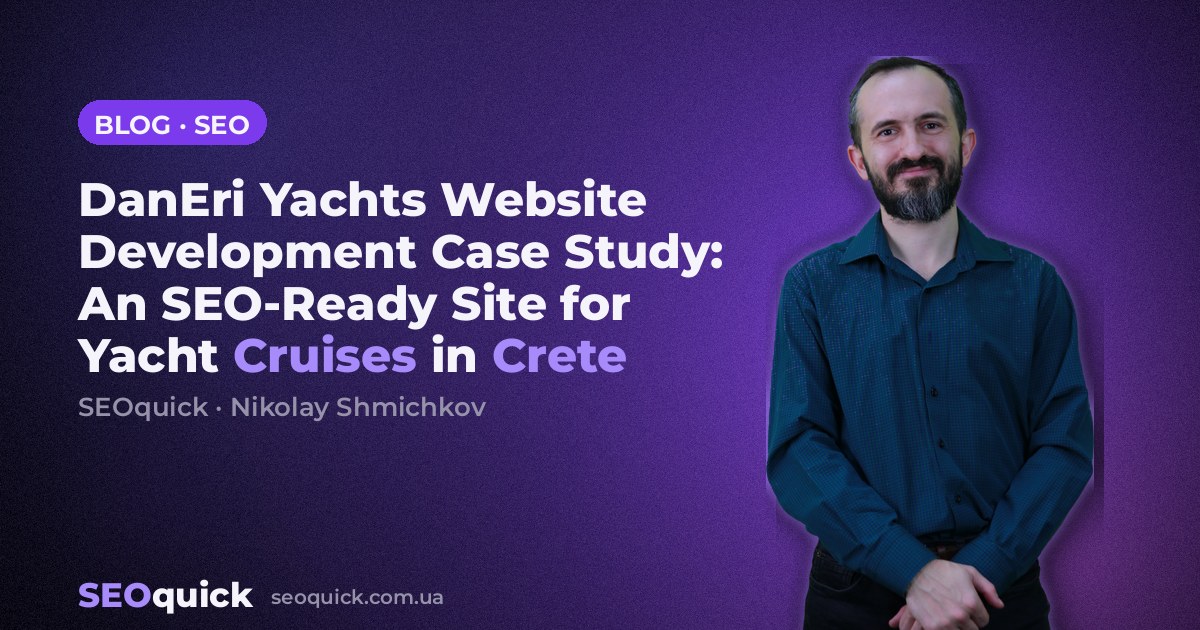 DanEri Yachts Website Development Case Study: An SEO-Ready Site for Yacht Cruises in Crete