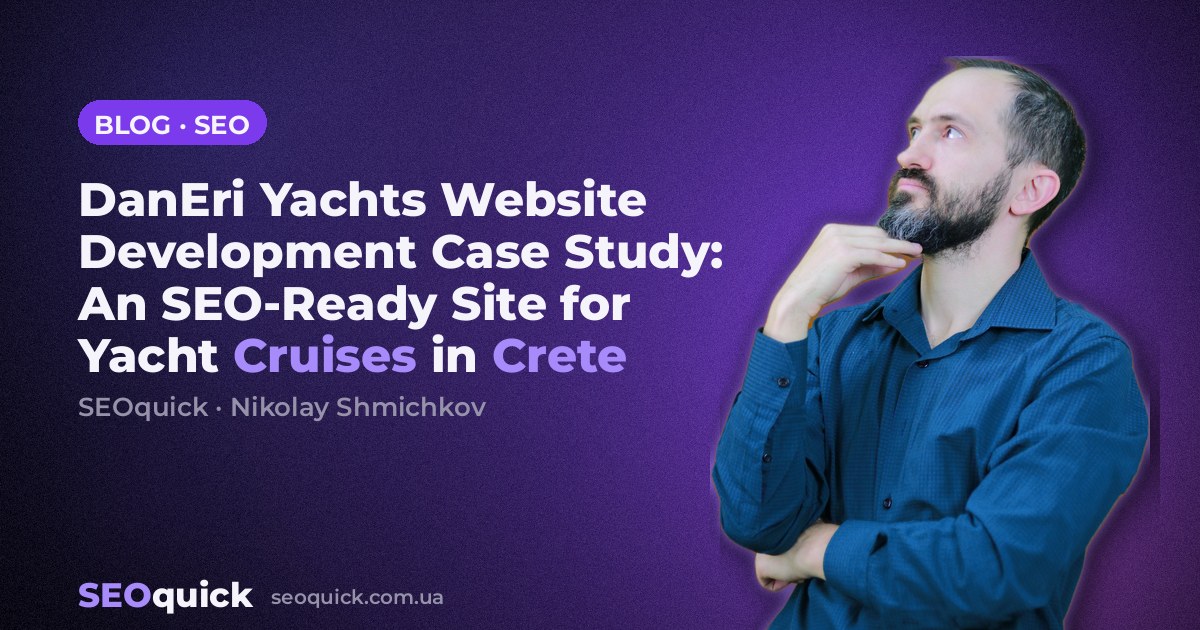 DanEri Yachts Website Development Case Study: An SEO-Ready Site for Yacht Cruises in Crete